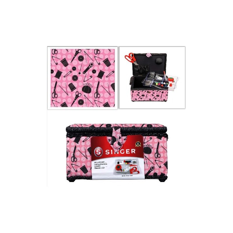 Singer Sewing Basket Kit, Pink